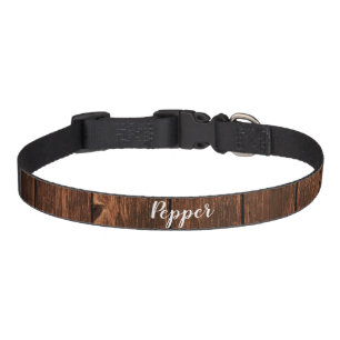 Personalized Pet Collar Barn Wood Country Rustic