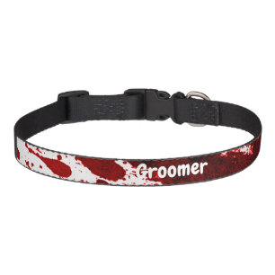 Personalized Pet Collar Blood Splatter Vampire Got