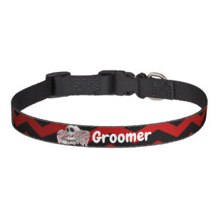 Personalized Pet Collar skull Rose Gothic Chevron