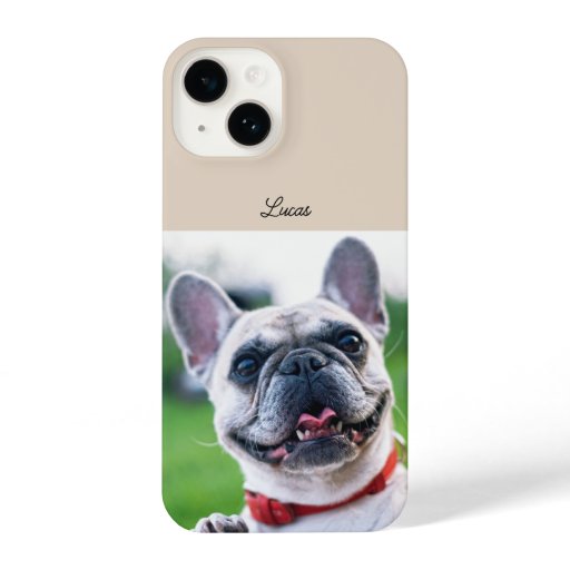 Personalized Pet Dog Cat Photo & Name iPhone 14 Case