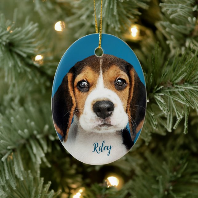 Personalized Pet, Dog Ceramic Ornament (Tree)