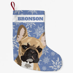 Personalized Pet Dog Fawn French Bulldog Gift Small Christmas Stocking