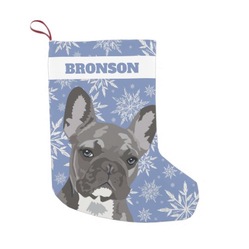 Personalized Pet Dog  French Bulldog Gift Small Christmas Stocking