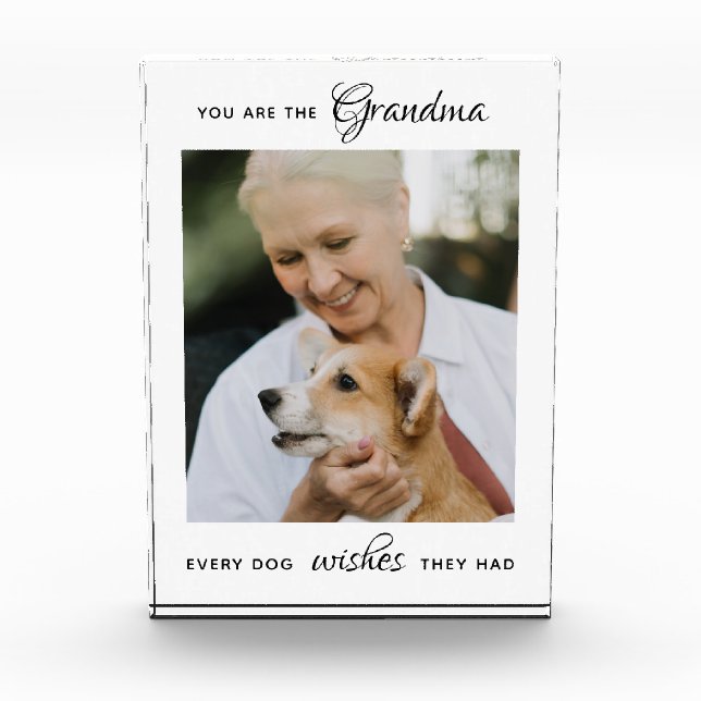 Personalized Pet Dog Grandma Mother's Day  Photo Block (Front)