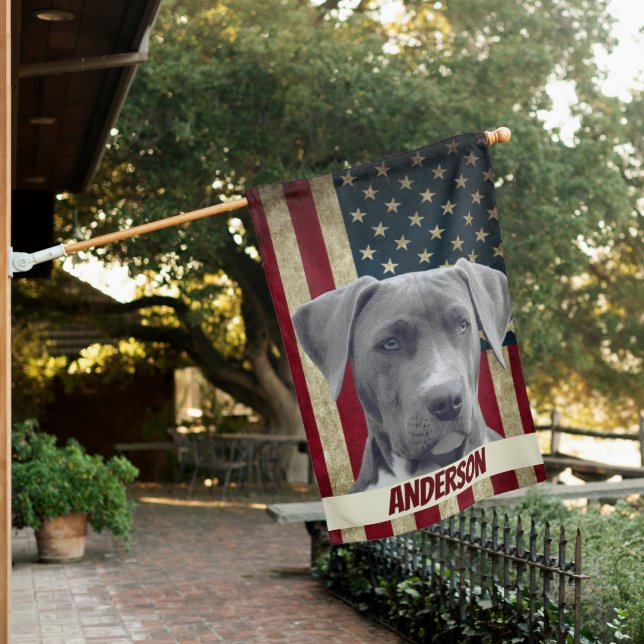 Personalized  Pet Dog  House Flag (In SItu)