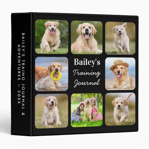 Personalized Pet Dog Lover 11 Photo Collage 3 Ring Binder