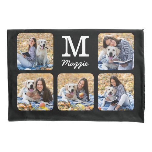 Personalized Pet Dog Lover Photo Collage Pillow Case