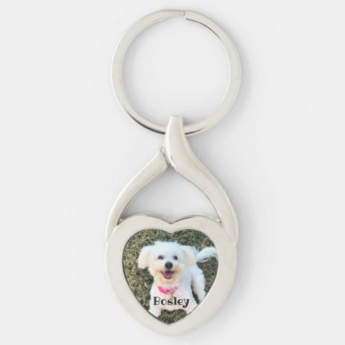 Personalized Pet Dog Lover Photo Keepsake Keychain