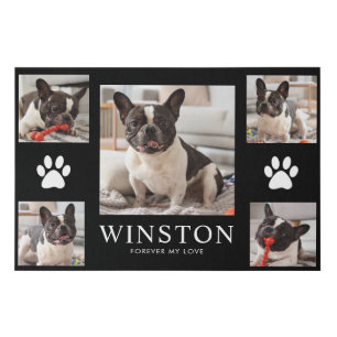 Personalized Pet Dog Memorial Photo Keepsake Faux Canvas Print