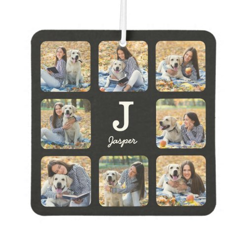 Personalized Pet Dog Monogram Cute Photo Collage  Air Freshener