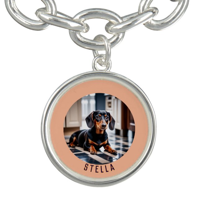 Personalized Pet Dog Photo Animal Lover Elegant Bracelet (Design)