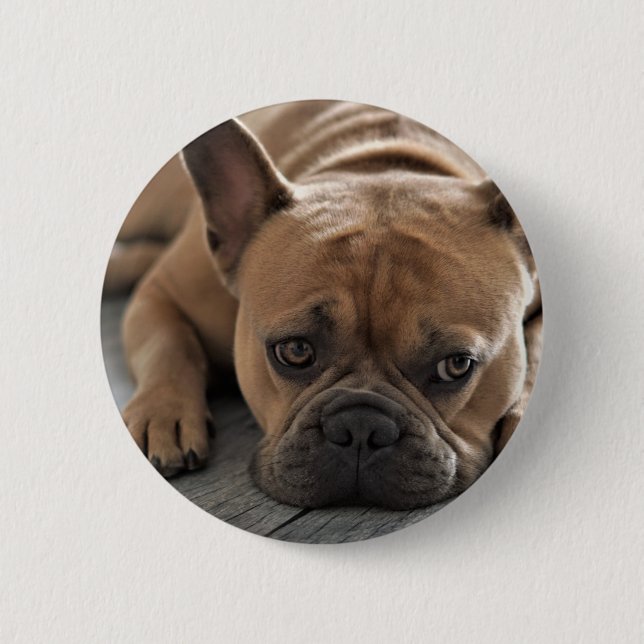 Personalized Pet Dog Photo Button (Front)