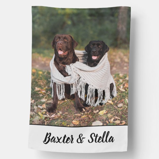 Personalized Pet Dog Photo Double-Sided Custom House Flag (Front)