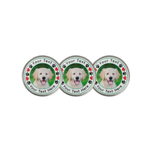 Personalized Pet Dog Photo Fathers Day  Golf Ball Marker