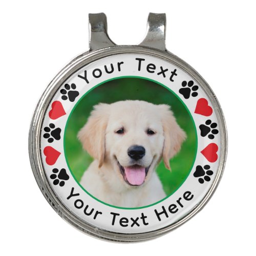 Personalized Pet Dog Photo Fathers Day  Golf Hat Clip