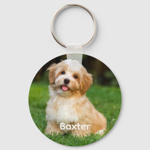Personalized Pet Dog Photo Lover Keepsake Keychain