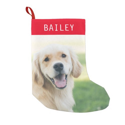 Personalized Pet Dog Photo Name Christmas Stocking