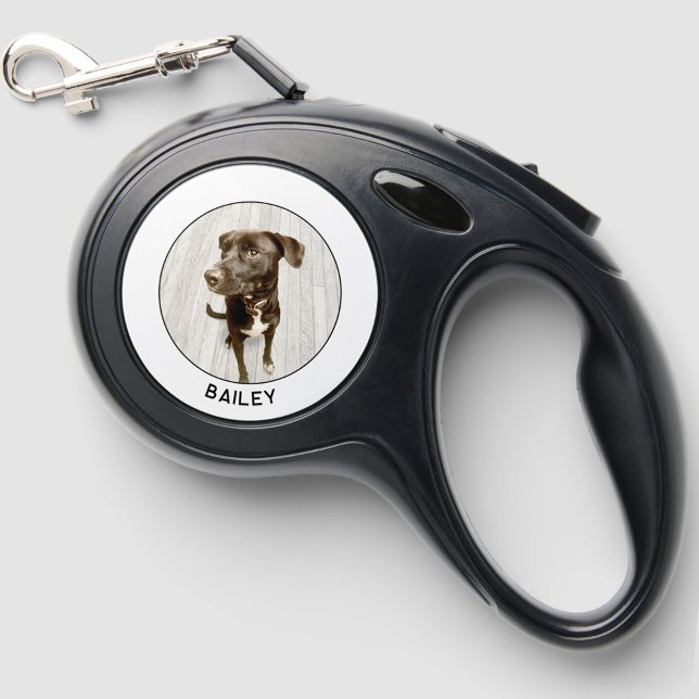Personalized Pet Dog Photo Retractable Pet Leash (Personalized pet dog name photo retractable pet leash)