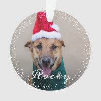 Personalized Pet Dog Puppy Holiday Photo Ornament