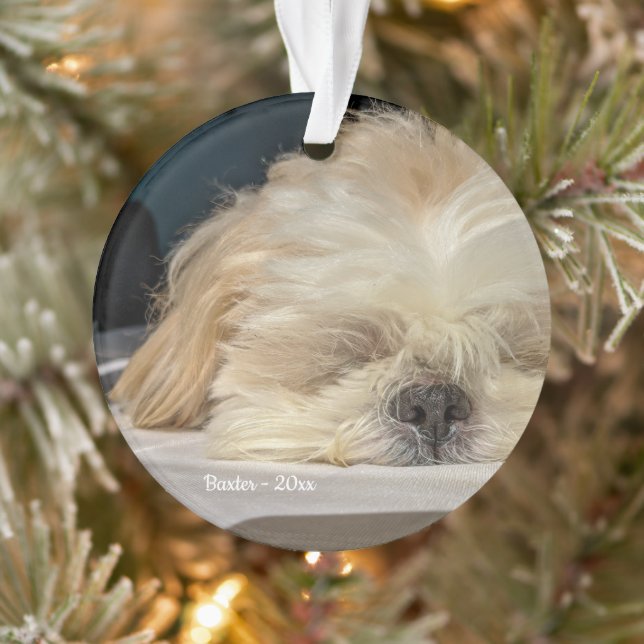 Personalized Pet Dog Puppy Ornament (Tree)