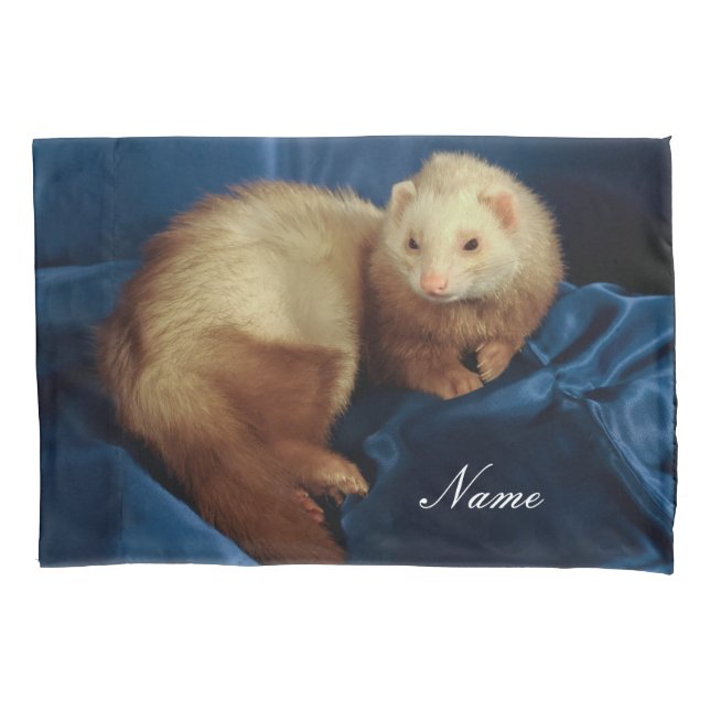 Personalized Pet Ferret Pillow Case (Front)