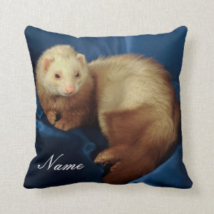 Personalized Pet Ferret Throw Pillow