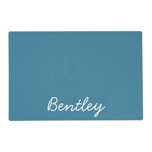 Personalized Pet Food Placemat | Custom Name Dog & (Front)
