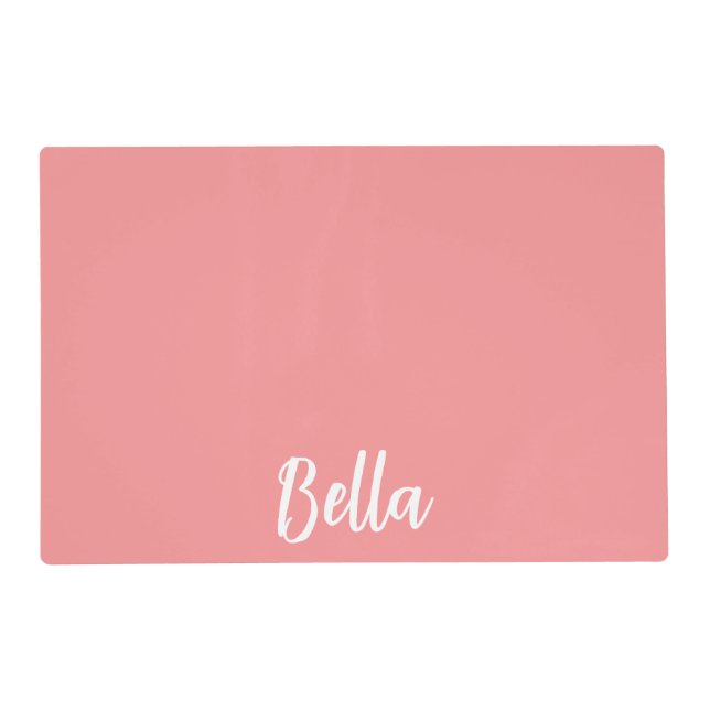 Personalized Pet Food Placemat | Custom Name Dog & (Front)