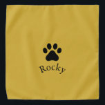 Personalized Pet Foot Print Mark with Name Bandana<br><div class="desc">Show off your pet’s personality with this personalized pet foot print mark with name bandana. Crafted from soft, durable fabric, it features a charming paw print design and your pet’s name for a unique touch. Perfect for walks, photos, or everyday wear, it combines comfort, style, and individuality in one adorable...</div>