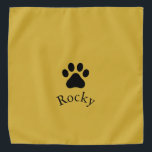 Personalized Pet Foot Print Mark with Name Bandana<br><div class="desc">Show off your pet’s personality with this personalized pet foot print mark with name bandana. Crafted from soft, durable fabric, it features a charming paw print design and your pet’s name for a unique touch. Perfect for walks, photos, or everyday wear, it combines comfort, style, and individuality in one adorable...</div>