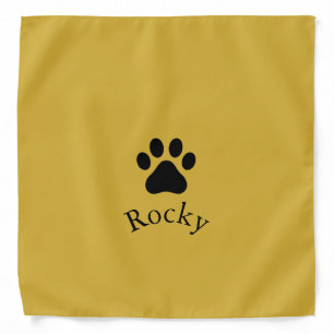 Personalized Pet Foot Print Mark with Name Bandana