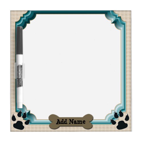 Personalized Pet Framed Dry Erase Board