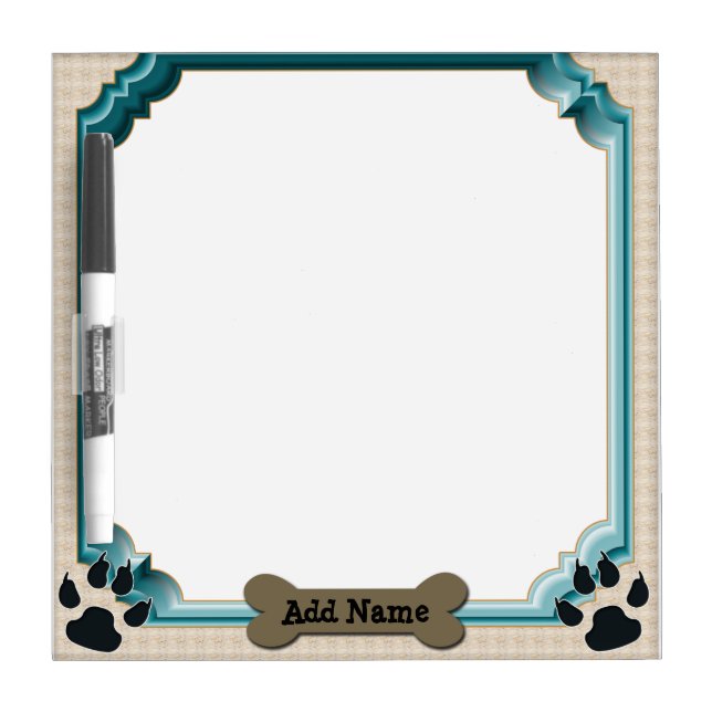 Personalized Pet Framed Dry Erase Board (Front)
