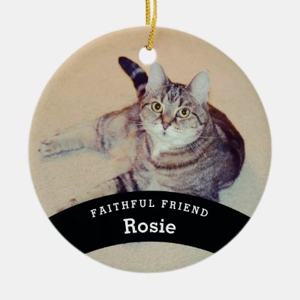 Personalized Pet Friend Add Name and Photo Ceramic Ornament