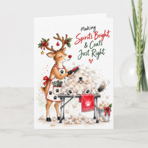 Personalized Pet Groomer Christmas Card From Pet