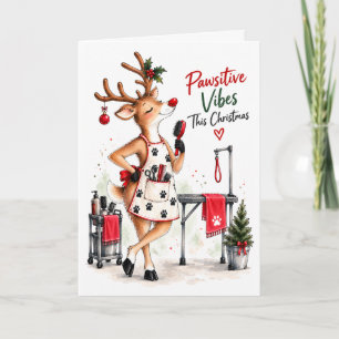 Personalized Pet Groomer Christmas Card From Pet