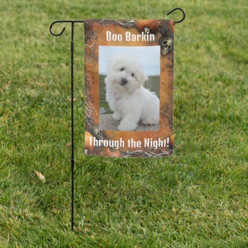 Personalized Pet Halloween Pumpkin Garden Flag