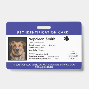 Personalized Pet Identification Badge