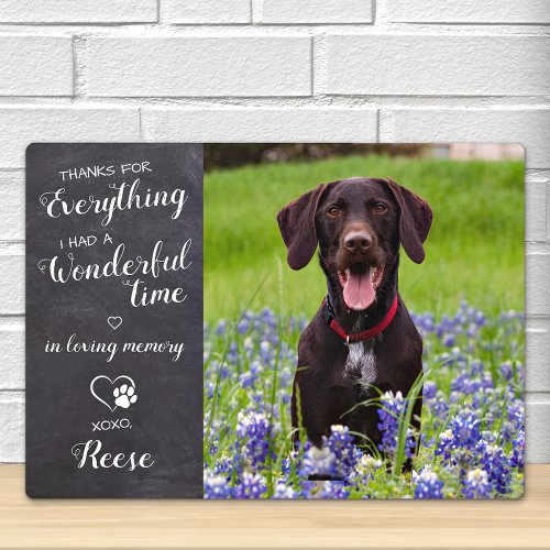 Personalized Pet Loss Dog Memorial Custom Photo Pl Plaque