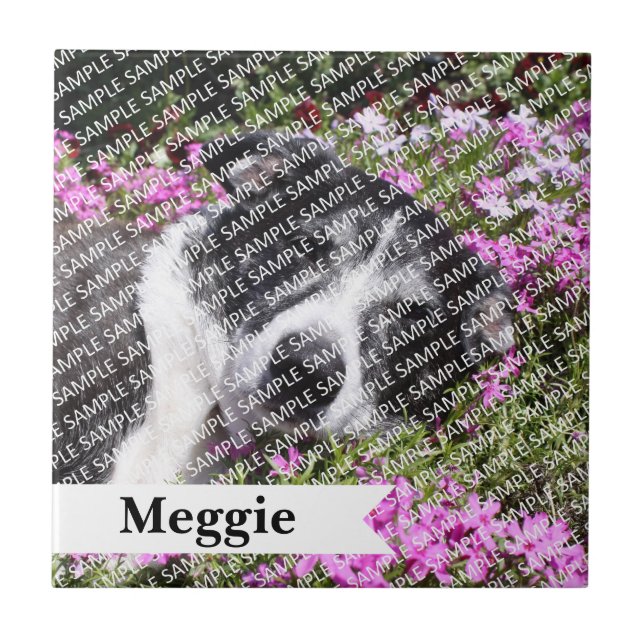 Personalized Pet Loss Keepsake (Add Frame or Box) Ceramic Tile (Front)