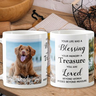 Personalized Pet Loss Keepsake Dog Memorial Photo Coffee Mug