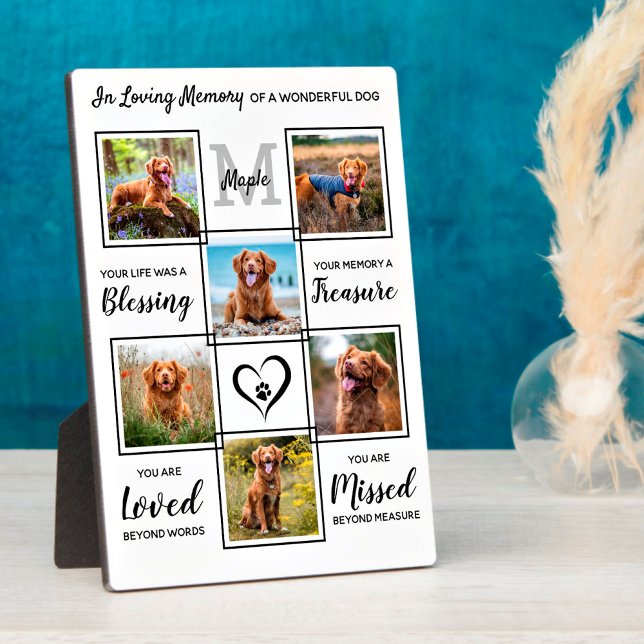 Personalized Pet Loss Keepsake Pet Memorial Photo Plaque (Creator Uploaded)