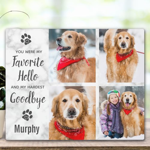 Personalized Pet Loss Keepsake Pet Memorial Photo Plaque