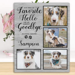Personalized Pet Loss Photo Collage Pet Memorial Plaque