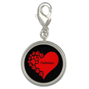 Personalized Pet Love Hearts Charm