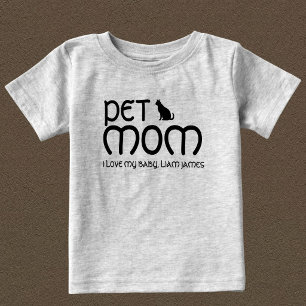 Personalized Pet Lover Cat Mom Mother's Day Baby T-Shirt