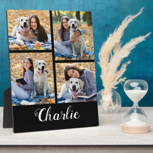 Personalized Pet Lover Dog Photo Collage Plaque