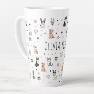 Personalized Pet Lover Latte Mug with Custom Name