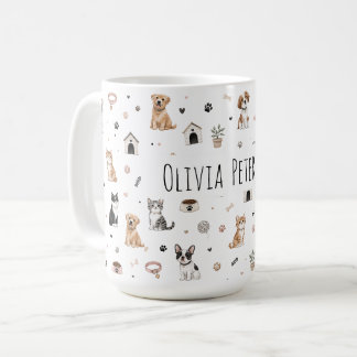 Personalized Pet Lover Mug with Custom Name Gift
