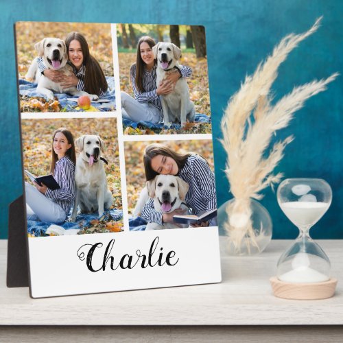 Personalized Pet Lover Photo Collage Dog Plaque